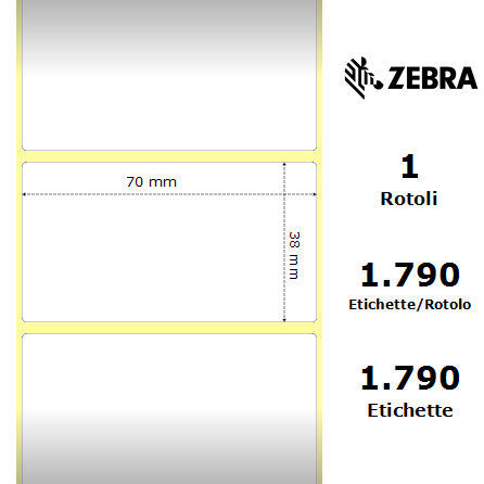 880013-038D/S - Etichette Zebra  Z-Perform 1000T Carta