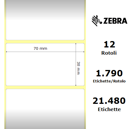 880013-038D - Etichette Zebra  Z-Perform 1000T Carta