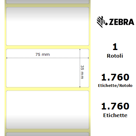 3004428/S - Etichette Zebra Trasparente neutro PolyPro 3000T Clear