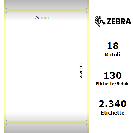3002086* - Etichette Zebra  Z-Select 2000D Carta
