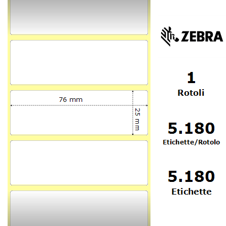 880344-025/S - Etichette Zebra  Z-Ultimate 3000T White Poliestere