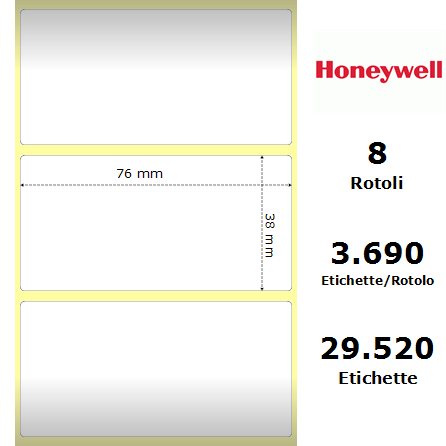 I21875 - Etichette Honeywell  Carta