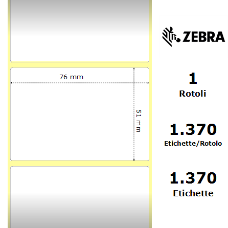 800263-205*/S - Etichette Zebra  Z-Select 2000D Carta