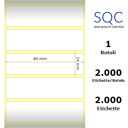 TT089024-PWPU-40/110 - Etichette SQC  S-DESK-PT Carta
