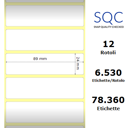 TT089024-PWPU-76/200-39180 - Etichette SQC  S-HARD-PT Carta