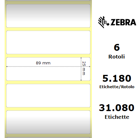 76178 - Etichette Zebra  Z-Perform 1000T Carta