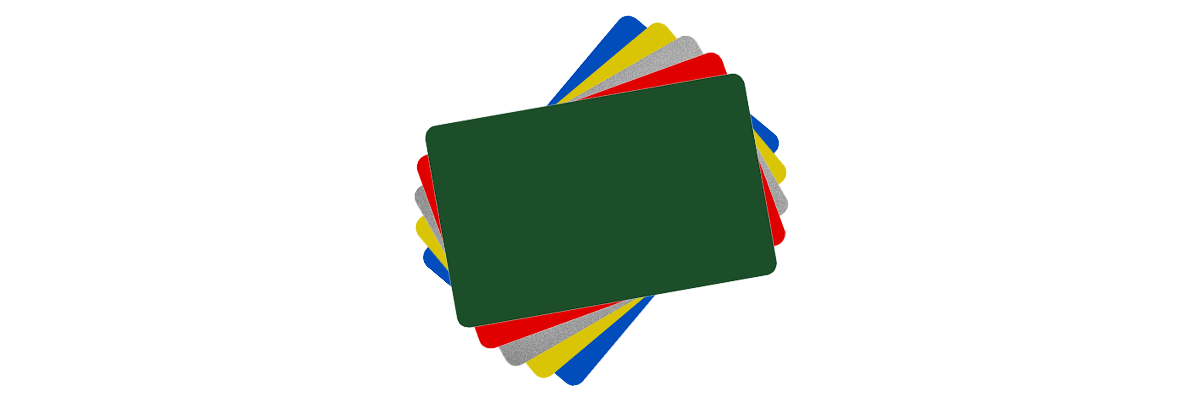 104523-132 - Carte plastiche Zebra Argento metallizzzato CR80 Cards