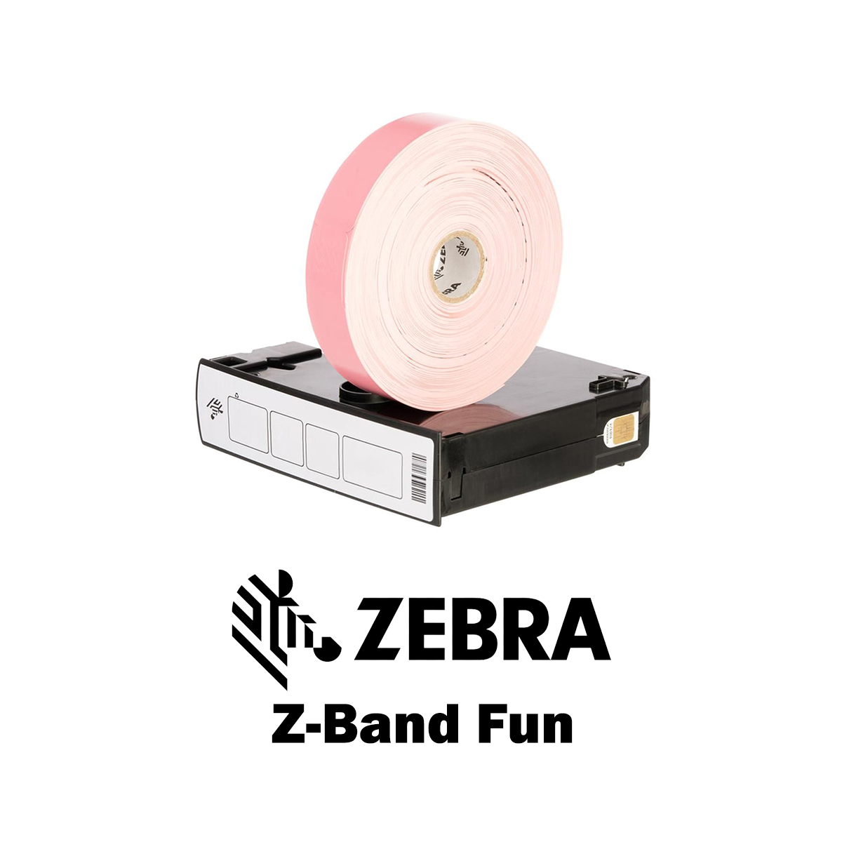 10012713-5K - Braccialetti Zebra Rosa Z-Band Fun Polipropilene 