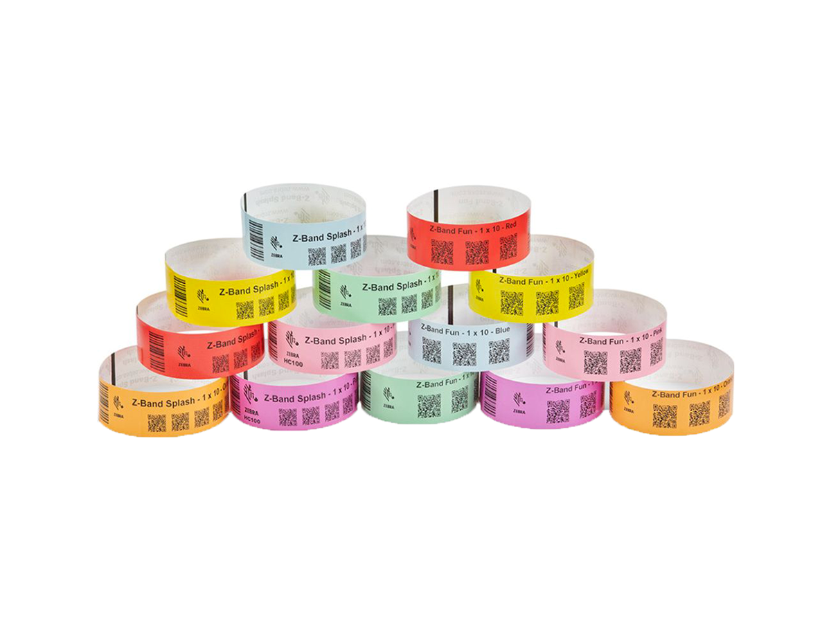 10012712-3 - Braccialetti Zebra Blu Z-Band Fun Polipropilene 