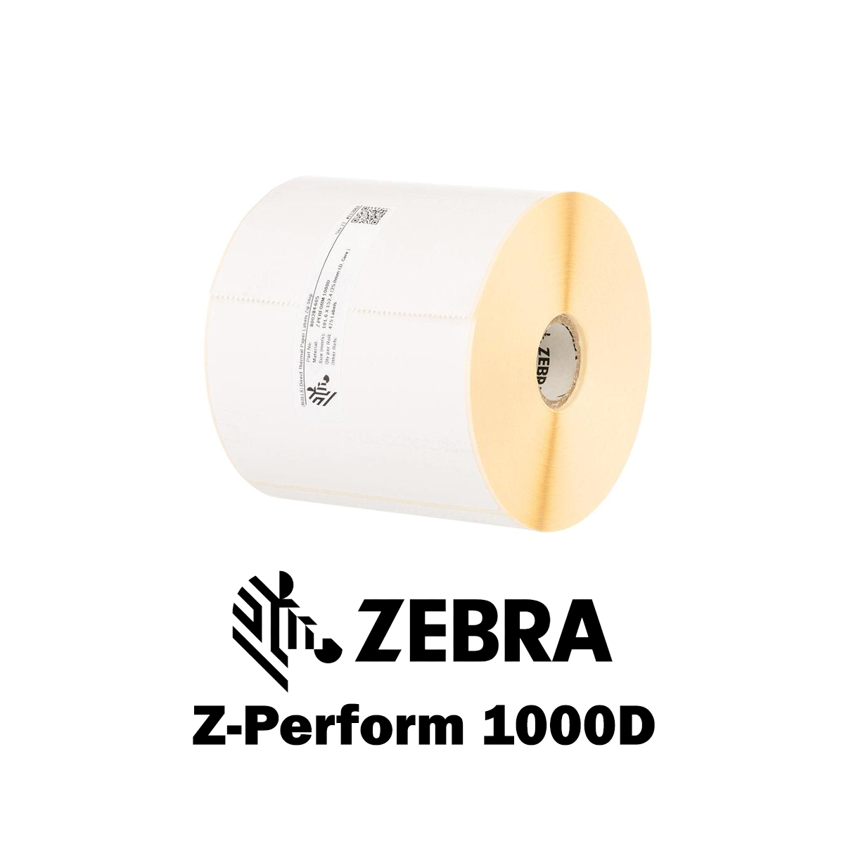 3007589-T - Etichette Zebra Bianco, tacca nera posteriore Carta