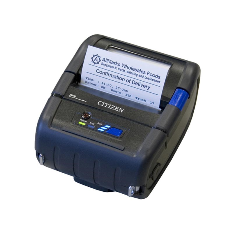 Stampante di ricevute Citizen CMP-30II; termica diretta; bluetooth  (ios)/seriale rs-232 (db-9)/usb; nessuna opzione. cod.CMP30IIBUXCX