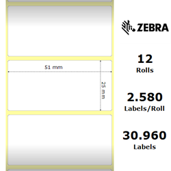✓ Rouleau étiquette compatible Zebra 800264-605, thermo, 2000D, 102mm x  152mm couleur Blanc en stock - 123CONSOMMABLES